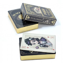 Plastic PVC Poker Waterproof Black Gold Paper Printing Poker Playing Card